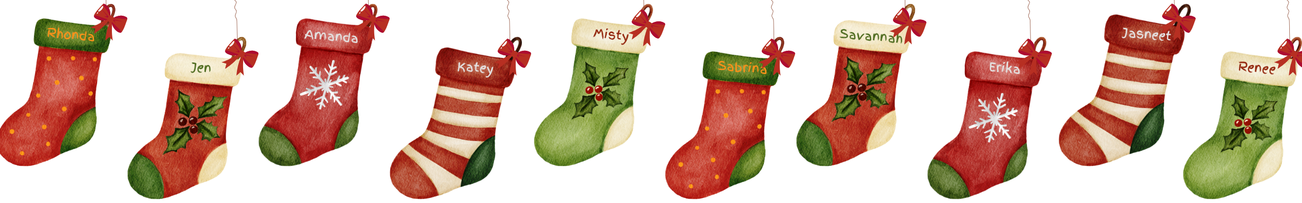 Hanging Christmas stockings